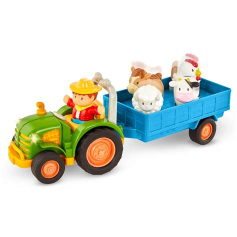 Buy Battat – Farm Toys For Toddlers, Kids – Lights & Sounds Toy Tractor – 7Pc Pretend Play Set ...