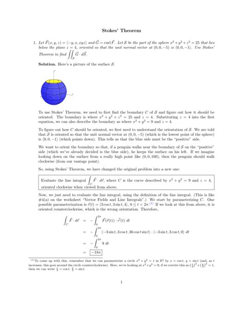 Stokes' Theorem