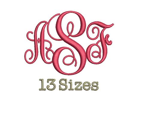 Interlocking Monogram Embroidery, BX Font, Embroidery Design Monogram Font, Embroidery Monogram ...