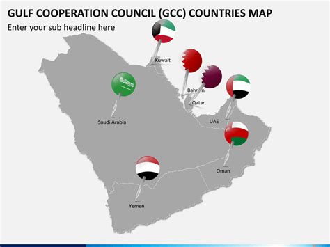 Gulf Cooperation Council (GCC) Map for PowerPoint and Google Slides ...