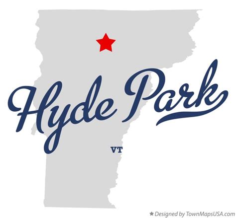 Map of Hyde Park, VT, Vermont