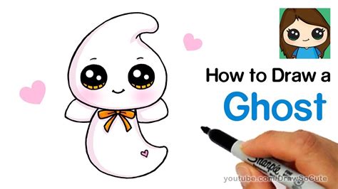 How to Draw a Cute Ghost Easy | Beanie Boos - YouTube