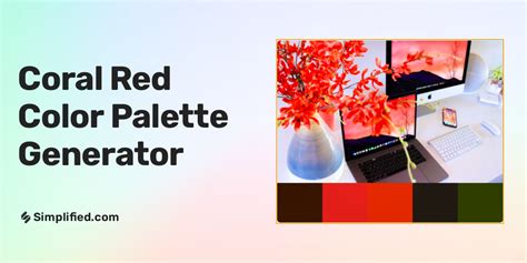 Generate coral red color palette in seconds