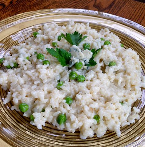 Blue Cheese Risotto with Spring Peas