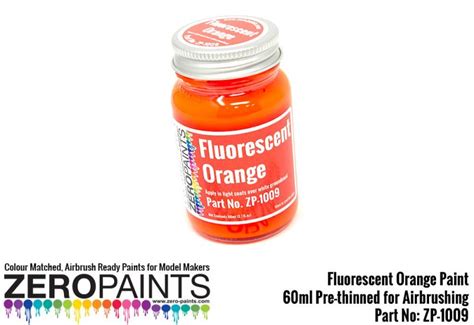 Fluorescent Orange Paint 60ml | ZP-1009 | Zero Paints