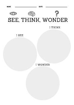 See, Think, Wonder worksheet by Voices of Dyslexia | TpT