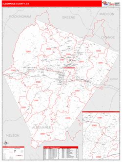 Albemarle County, VA Map Book (Red Line Style)