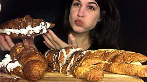 ASMR | NUTELLA OREO CREAM CROISSANTS | MUKBANG ASMeRi Eats | ASMR ...