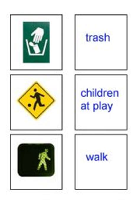 Safety Sign Flash Cards