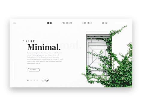 Think Minimal - Landing Page | Promotional design, Minimalist web ...