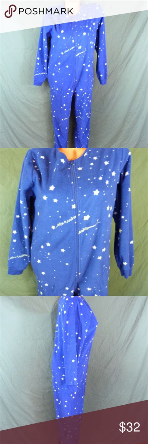 Nick & Nora Medium Footed Pajamas Stars Blue Soft | Foot pyjamas, Nick ...