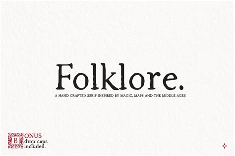 Folklore Font And Dropcaps - Design Cuts