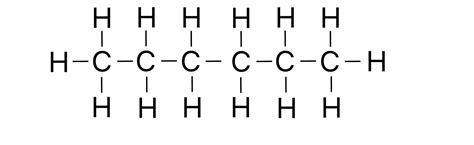 What is the Lewis dot structure of hexane? | Quizlet