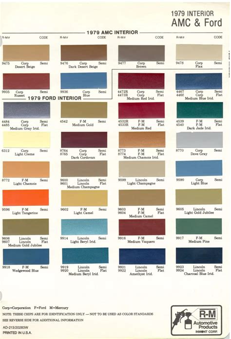 1979 Ford Truck Color Chart | Psoriasisguru.com