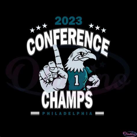 Philadelphia Eagles 2023 Conference Champs SVG Cutting Files