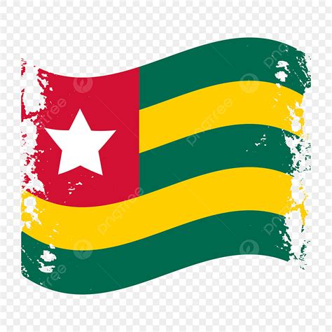 Togo Clipart Vector, Togo Flag Transparent Painted Brush, Togo, Flag Vector, Flag Waving PNG ...