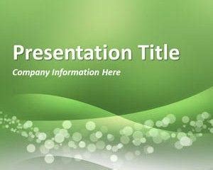 Free Wavy Green PowerPoint Template - Free PowerPoint Templates - SlideHunter.com
