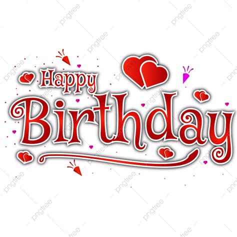 Happy Birthday Wishes Vector PNG Images, Happy Birthday Lettering Wishes With Love Sticker ...