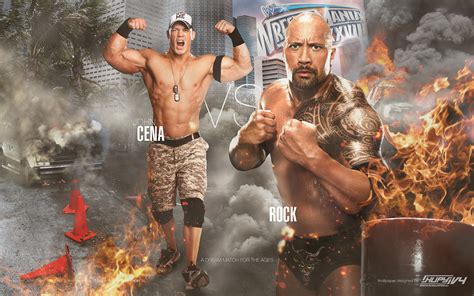 Wrestlemania 28-The Rock vs John Cena - WWE Wallpaper (29294835) - Fanpop