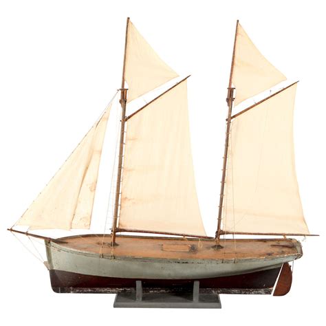 Large Scale Five Sail Ship Model at 1stdibs