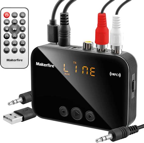 Amazon.com: Bluetooth Audio Adapter Transmitter Receiver - MakerHawk Bluetooth 5.0 Receiver 2 in ...