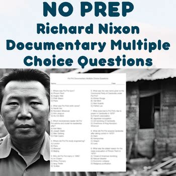 NO PREP - Pol Pot Documentary Multiple Choice Questions by Fueled by Coffee