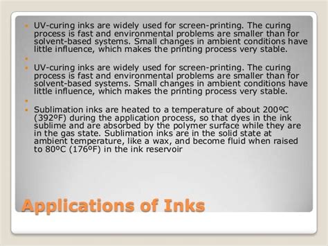 Chemistry of inks, dyes and pigments