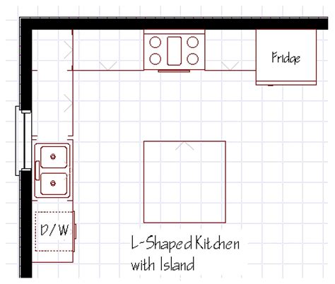 L Shaped Kitchen With Island Floor Plans