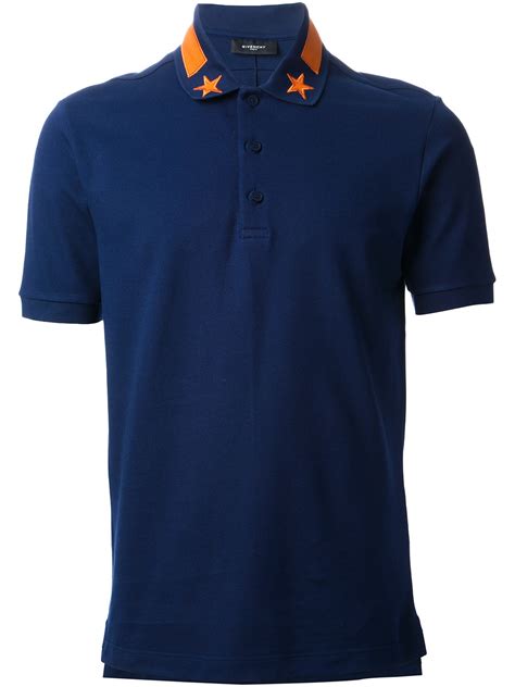 Givenchy Embroidered Polo Shirt in Blue for Men | Lyst