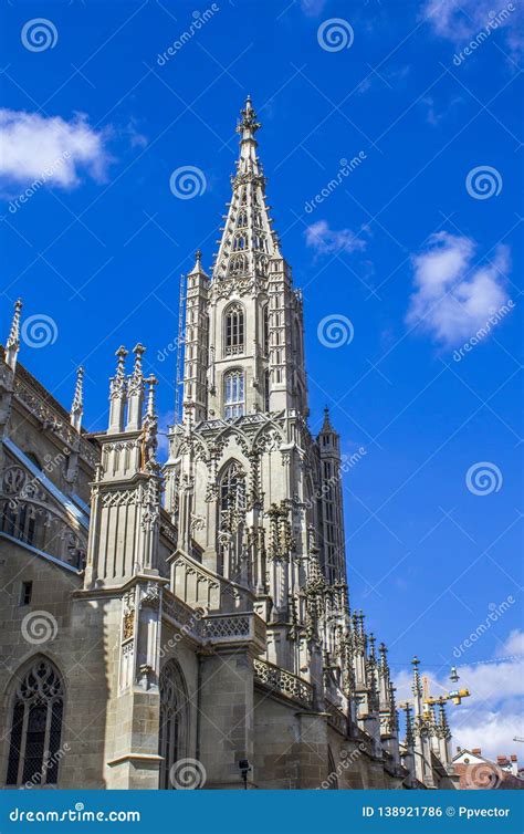 Bern Cathedral. Gothic Cathedral Stock Photo - Image of destination ...