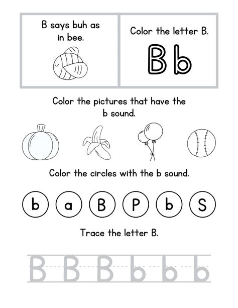 Free Printable Letter B Worksheets - Printable Form, Templates and Letter