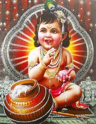 BUTTER THIEF KRISHNA with Balram/ Hindu God Poster (Size 21"X 31"Inches) 7530 - $16.95 ...