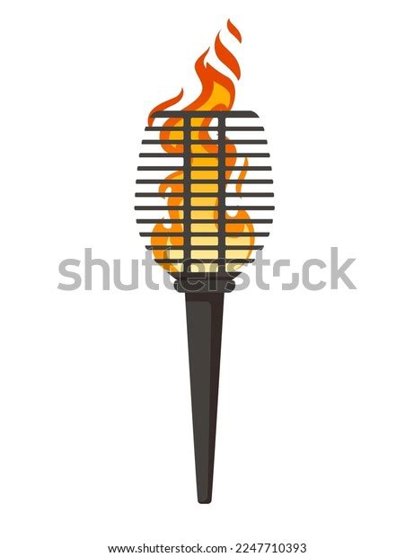 Medieval Torch Light Vector Illustration Isolated Stock Vector (Royalty Free) 2247710393 ...