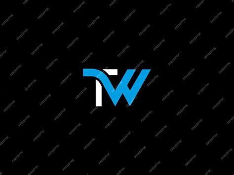 Premium Vector | Black and white logo with the title'tw