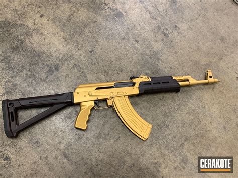 AK-47 Cerakoted using Gold | Cerakote