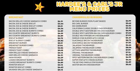 Hardee's Menu: Prices and Pictures - FoodHacks