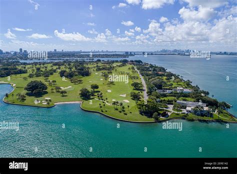 Miami Florida,Indian Creek water Island Lake Biscayne Bay water,Country Club golf course ...