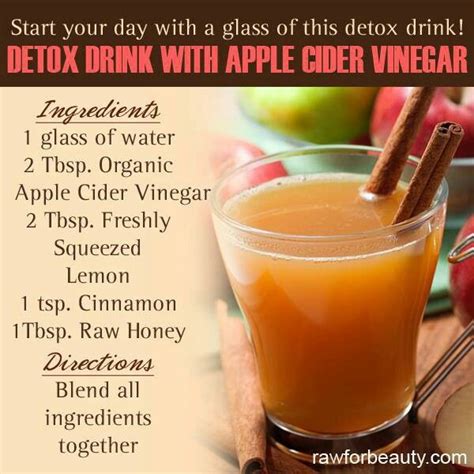 Apple cider vinegar detox | Recipes | Pinterest