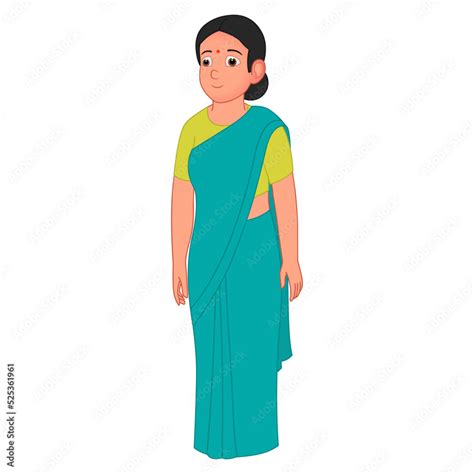 Indian female character with saree, female character, indian mother ...