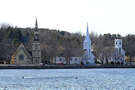 The three churches of Mahone Bay Nova Scotia.....simply beautiful ...