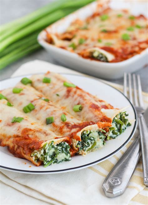 Vegetarian Spinach Enchiladas - Zen & Spice