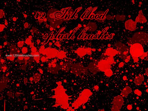 Ink Blood Splat | Free Photoshop Brushes Pinceles Para Photoshop | 123Freebrushes