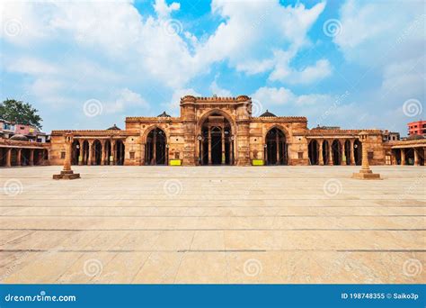 Jama Masjid or Jumah Mosque, Ahmedabad Stock Image - Image of islamic ...