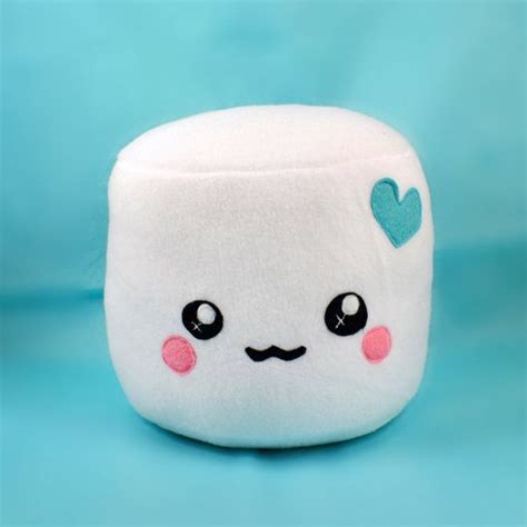 Marshmallow plushie - pillows cushions chocolate dipped novelty round ...