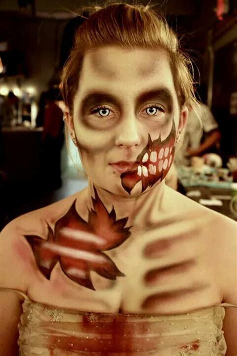 Zombie special fx makeup using airbrush makeup and Kryolan aqua colors. #halloween Inspiration ...