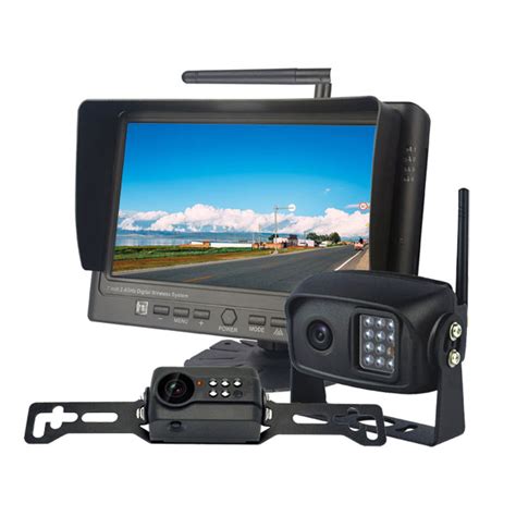 7 Inch Digital Wireless Backup Camera System With 2 Camera Setup