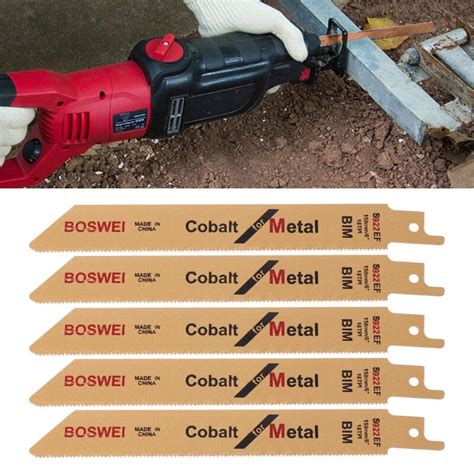 5Pcs/set S922EF 152mm 6" Reciprocating Saw Blades BIM Reciprocating Sabre Saw Blades Set ...