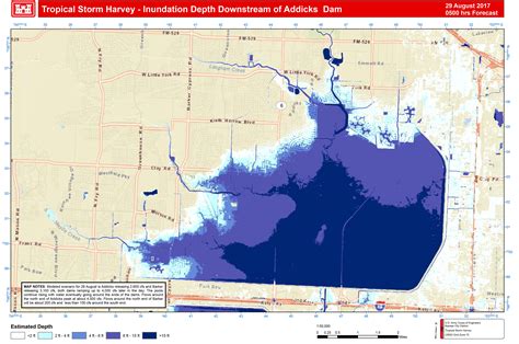 Addicks and Barker Potential Flood Maps