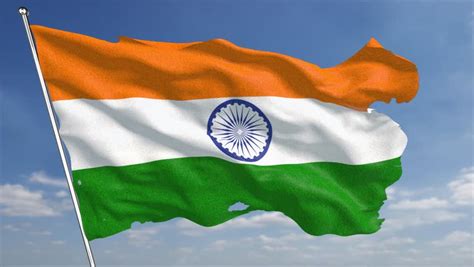 The 4k India Flag Animated Arkivvideomateriale (100 % royaltyfritt ...