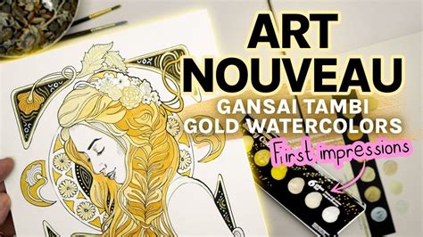 ART NOUVEAU Watercolor Painting & Product Review